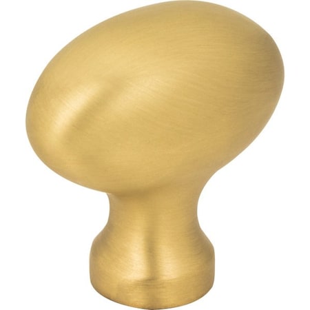 Jeffrey Alexander 1-9/16" Overall Length Brushed Gold Football Lyon Cabinet Knob 3991BG